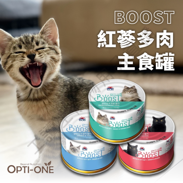 遇見毛寵 OPTI-ONE 歐力 BOOST紅蔘多肉主食罐 160g 貓罐頭 貓咪罐頭 貓主食罐 貓咪主食罐 主食罐頭 無穀貓罐 無穀主食罐