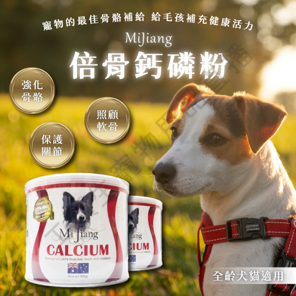 遇見毛寵 MiJiang 倍骨鈣磷粉 300g 鈣質補給 保護關節 犬貓適用 全齡狗 全齡貓 貓狗適用